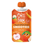 Once Upon a Farm organic and dairy-free smoothie pouch on a white background